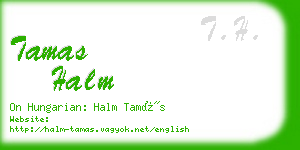 tamas halm business card